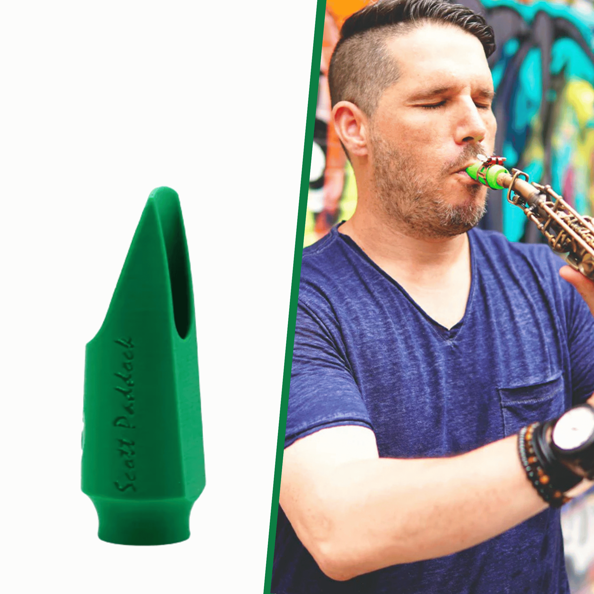 Scott Paddock's soprano saxophone mouthpiece by Syos Scott Paddock's soprano saxophone mouthpiece by Syos