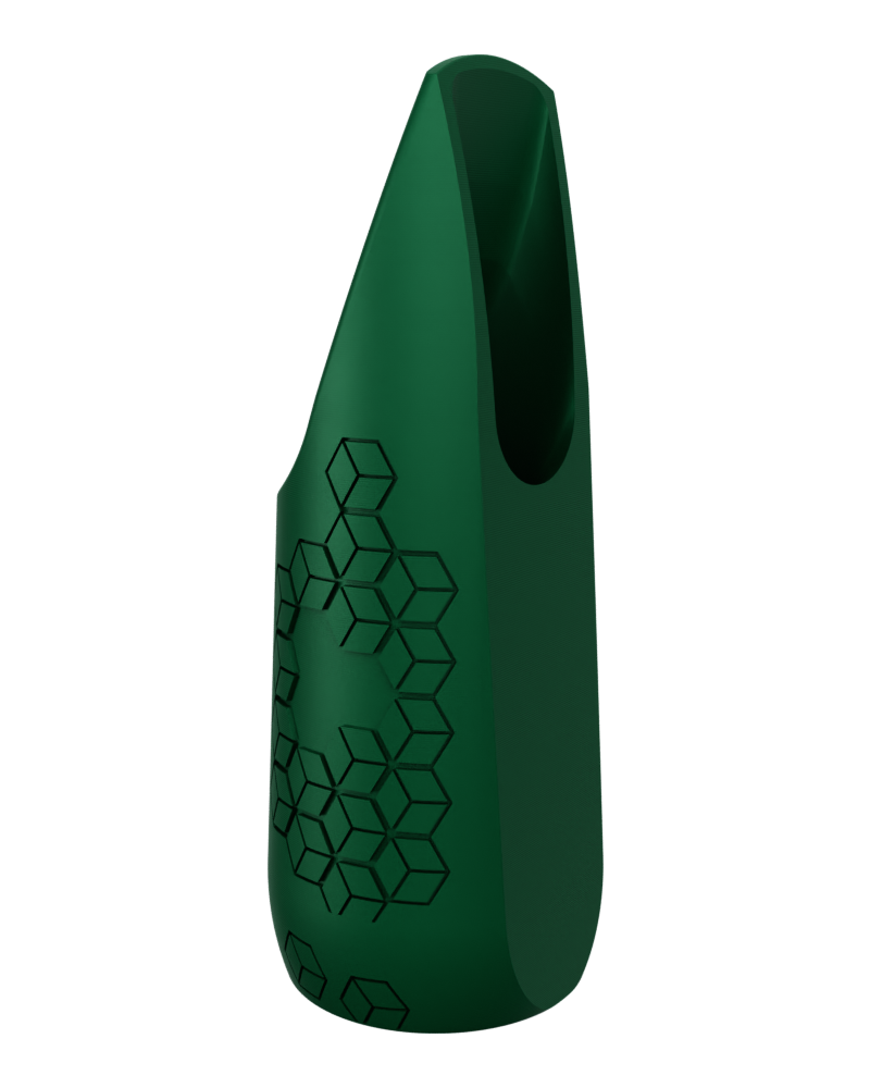 Soprano Custom Saxophone Mouthpiece by Syos - Forest Green / Cells