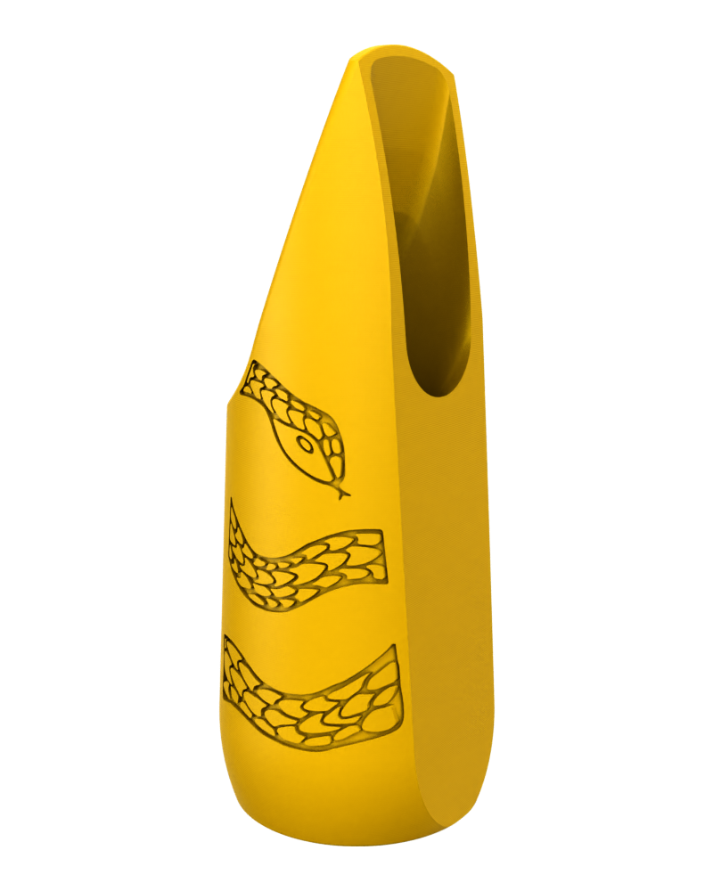Soprano Custom Saxophone Mouthpiece by Syos - Mellow Yellow / Snake