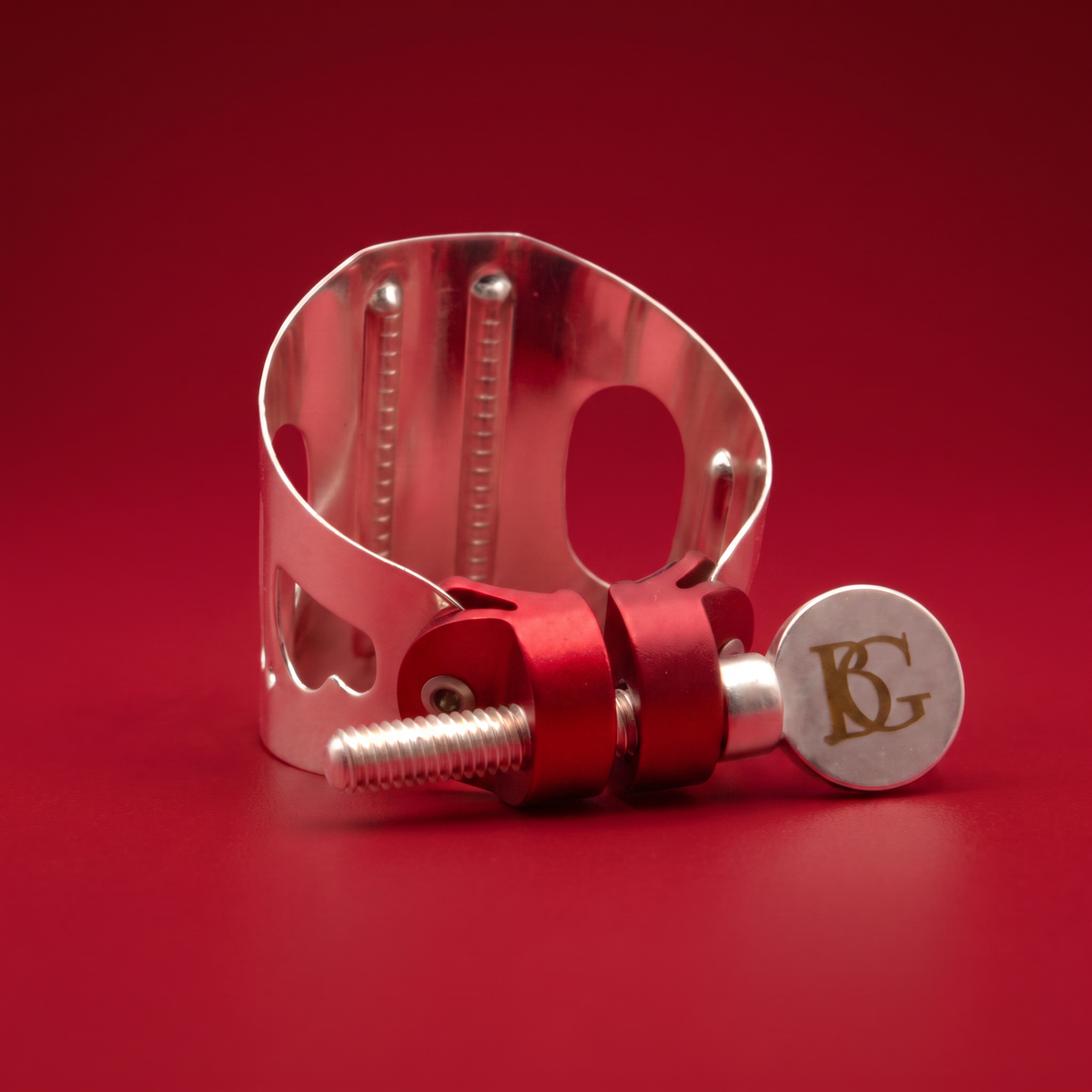 Ligature DUO BG plaquée argent pour saxophone alto et clarinette Si bémol