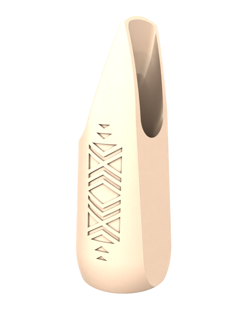 Soprano Custom Saxophone Mouthpiece by Syos - Arctic White / Aztec