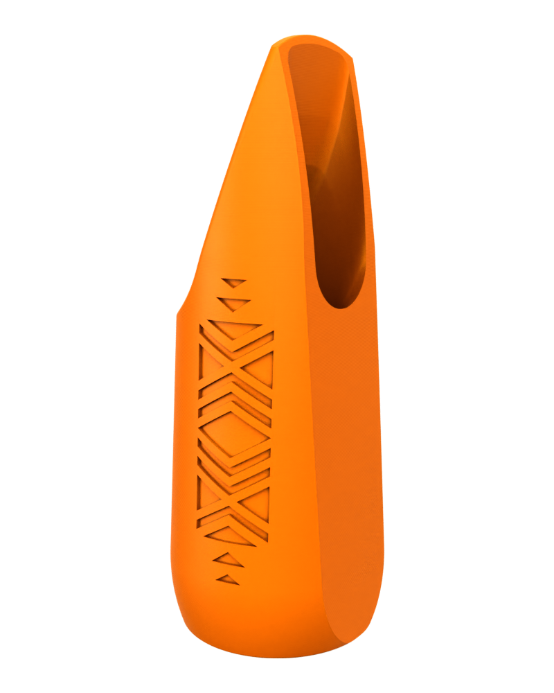 Soprano Custom Saxophone Mouthpiece by Syos - Lava Orange / Aztec