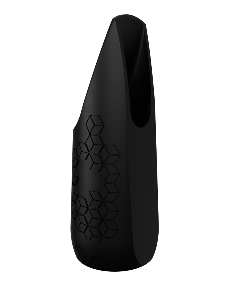 Soprano Custom Saxophone Mouthpiece by Syos - Pitch Black / Cells