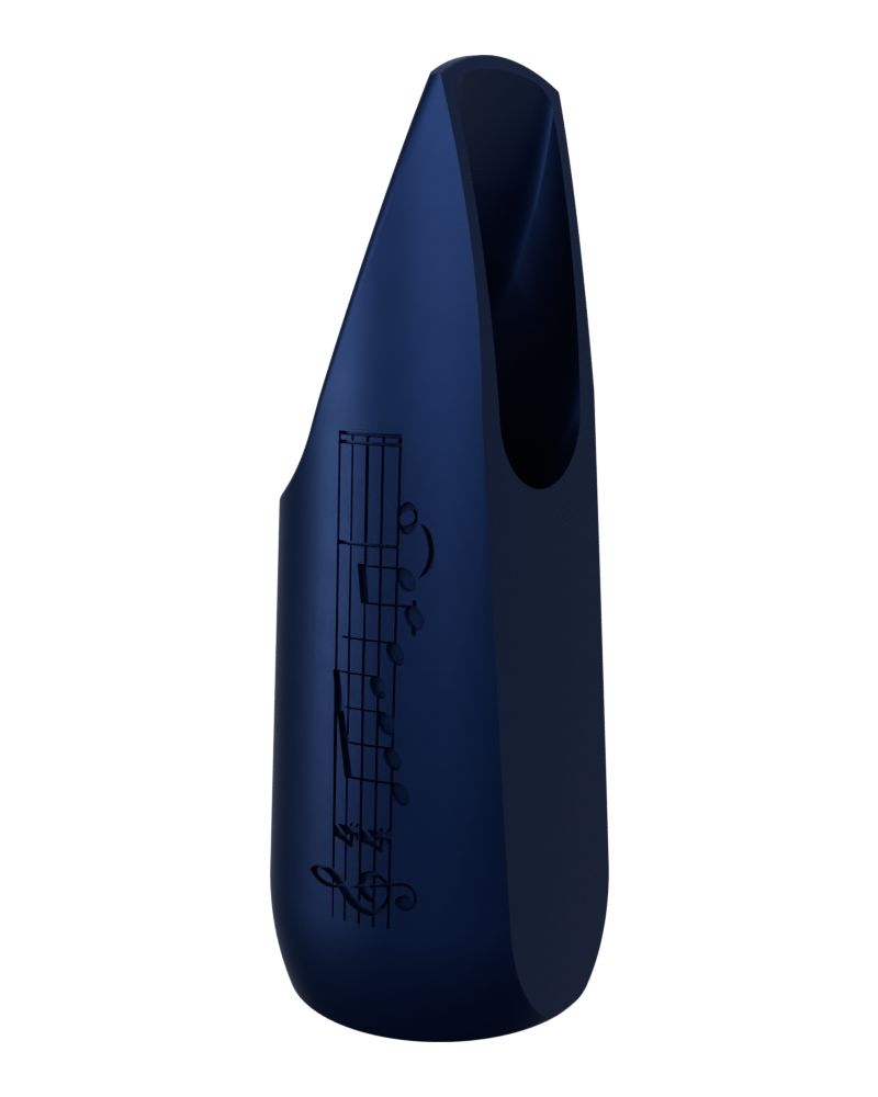 Soprano Custom Saxophone Mouthpiece by Syos - Phantom Blue / Lick