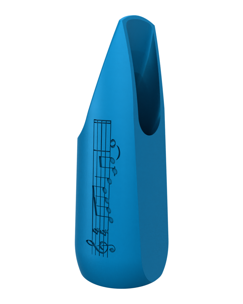 Soprano Custom Saxophone Mouthpiece by Syos - Sea Blue / Lick