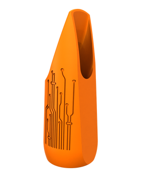 Soprano Custom Saxophone Mouthpiece by Syos - Lava Orange / Replicant