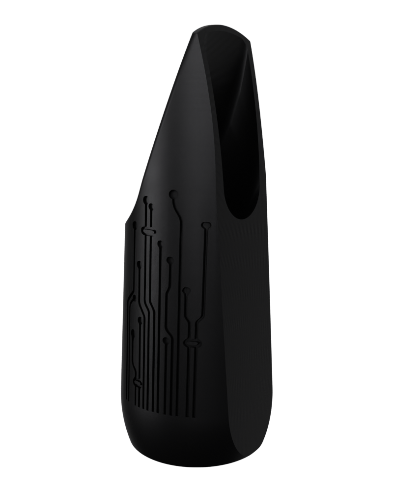 Soprano Custom Saxophone Mouthpiece by Syos - Pitch Black / Replicant