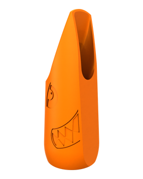 Soprano Custom Saxophone Mouthpiece by Syos - Lava Orange / Shark