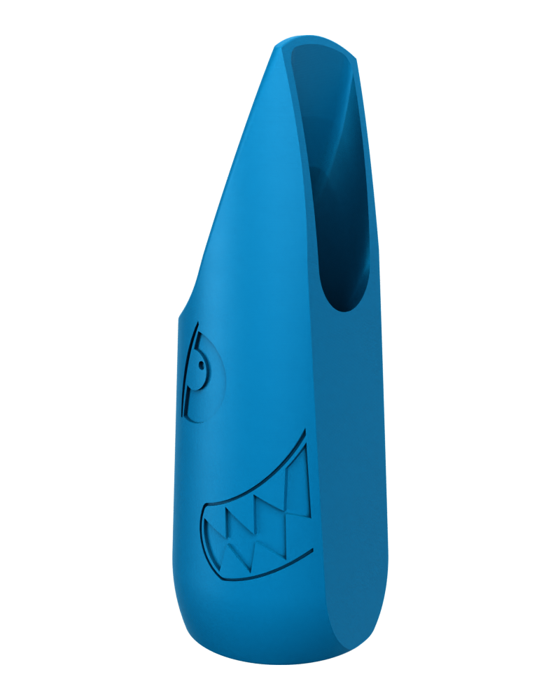 Soprano Custom Saxophone Mouthpiece by Syos - Sea Blue / Shark