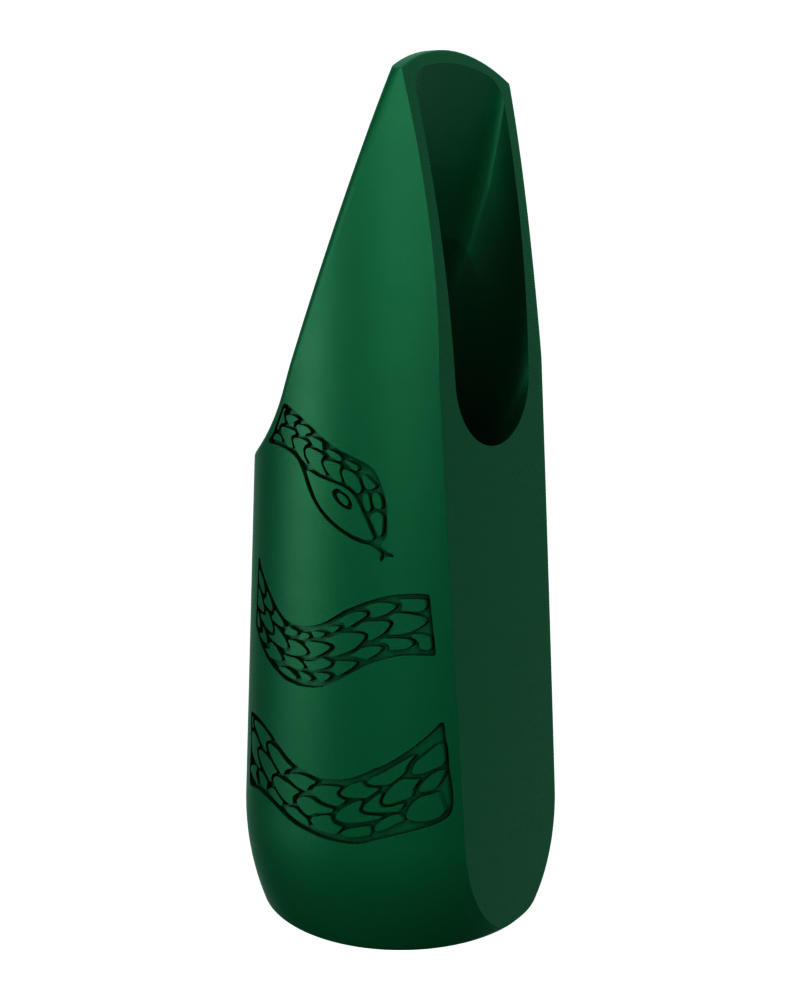 Soprano Custom Saxophone Mouthpiece by Syos - Forest Green / Snake