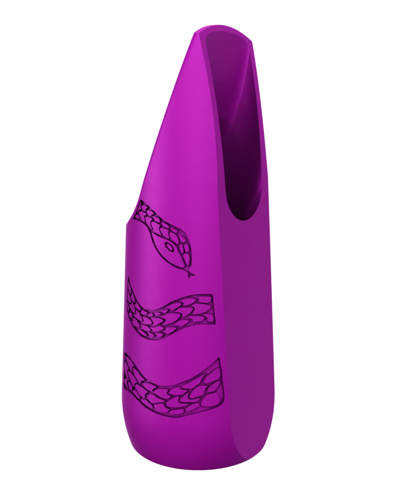 Soprano Custom Saxophone Mouthpiece by Syos - Mystic Purple / Snake