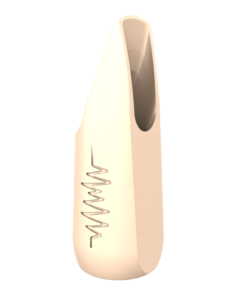 Soprano Custom Saxophone Mouthpiece by Syos - Arctic White / Soundwave