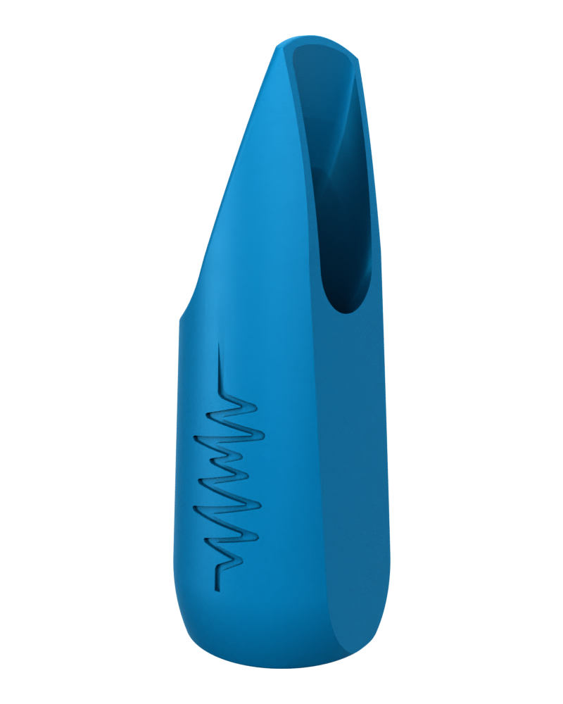 Soprano Custom Saxophone Mouthpiece by Syos - Sea Blue / Soundwave