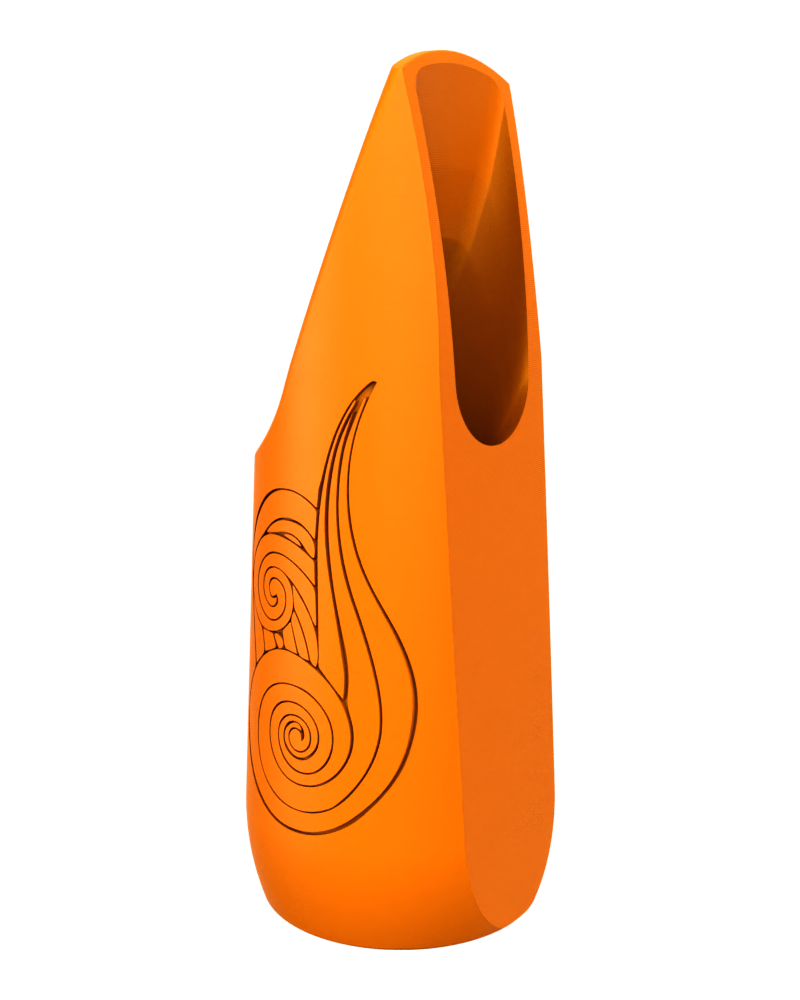 Soprano Custom Saxophone Mouthpiece by Syos - Lava Orange / Wind
